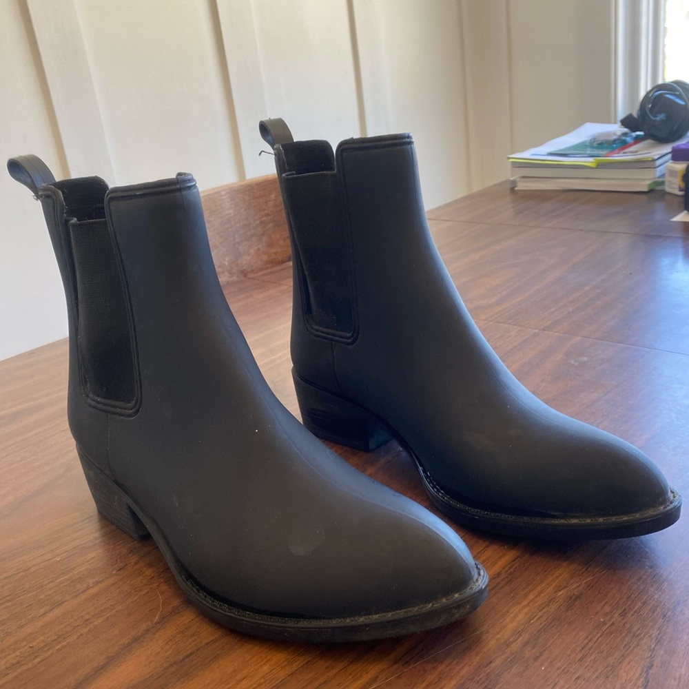 Black Jeffrey Campbell rain booties
